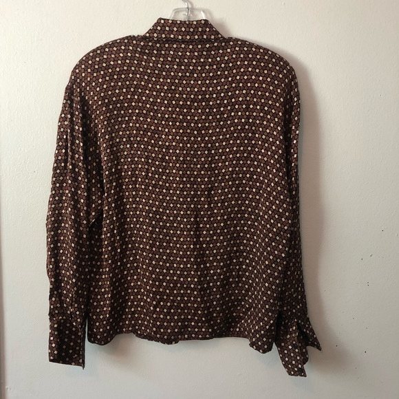 Anne Klein Vintage Button Down Long Sleeve Blouse - Picture 3 of 7